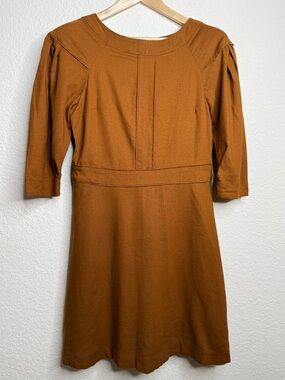 Banana Republic Camel Linen Blend Dress NWT Size 4 Elevated Workwear Old Money